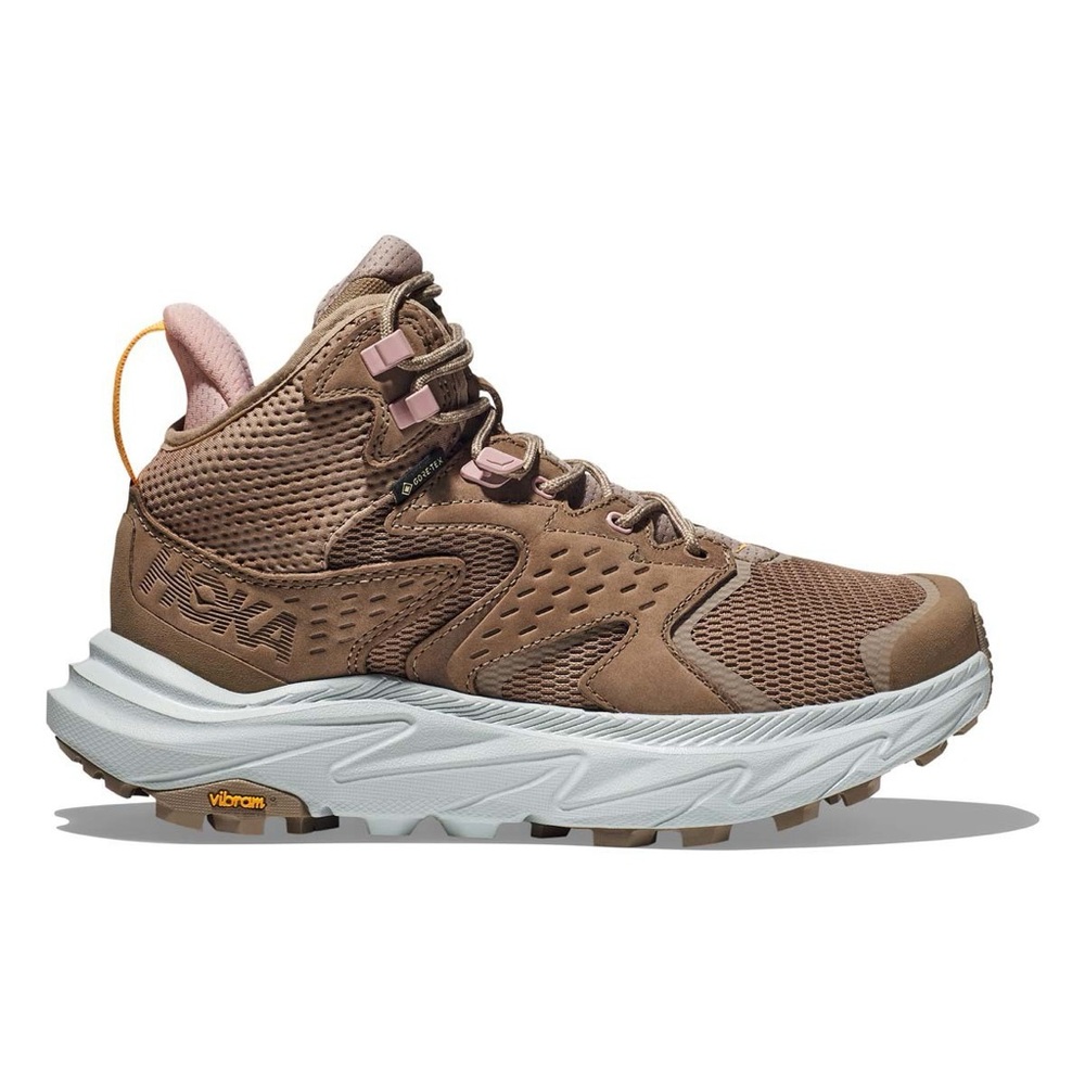 Hoka Anacapa 2 Brown and Light Pink Hiking Trail Boot